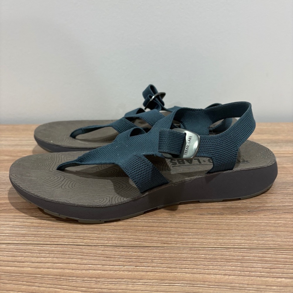 Tread Labs Albion Deep Sport Sandals Mens Teal Blue 11 Hiking Strappy Buckle